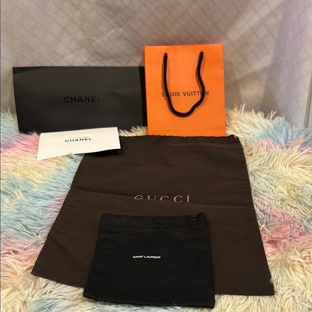 Gucci Brown & Saint Laurent DustBag , Louis Vuitton small Shopping bag Channel
